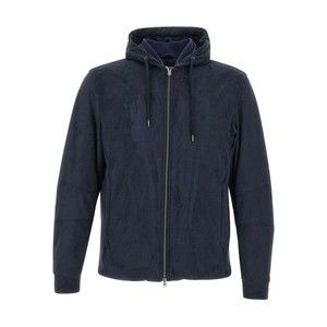 Herno Tailored Blue Coat With Zip-Up Front - NWT